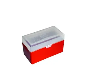 Megaline Ammo Box-50 Bullets Cal 357 Orange/Transparent **