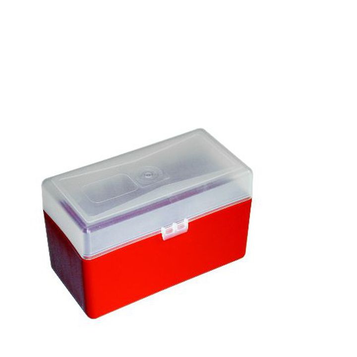 Megaline Ammo Box-50 Bullets Cal 357 Orange/Transparent **