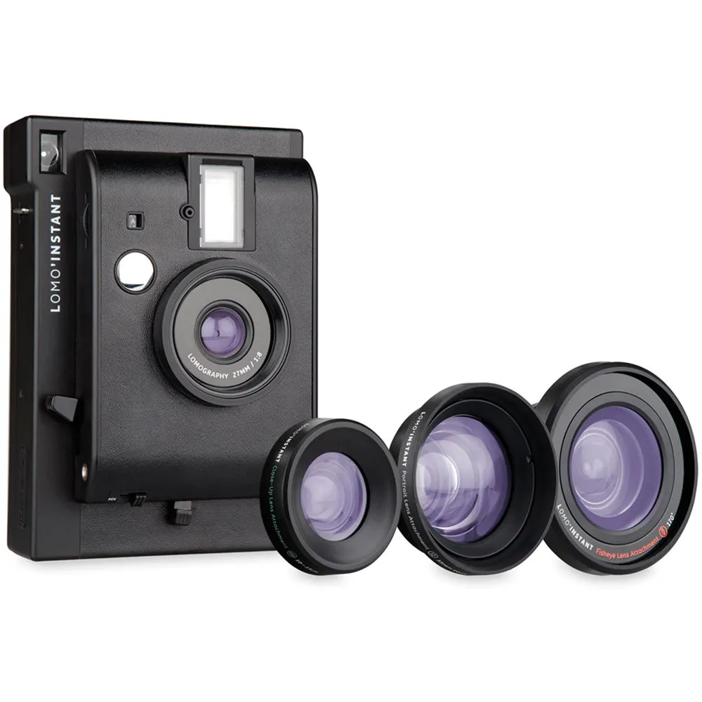 Lomography Lomo'Instant Camera & 3 Lenses (Black)