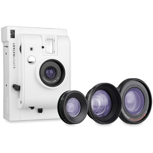 Lomography Lomo'Instant Camera & 3 Lenses (White)
