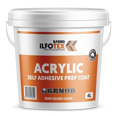 Ilford Ilfotex Acrylic Self Adhesive Prep Coat Semi Gloss 4L