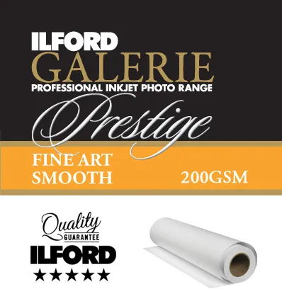 Ilford Galerie Fine Art Smooth 200gsm 17" 43.cm x 15m Roll GPFAS