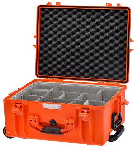 HPRC 2600W - Wheeled Hard Case with Second Skin Divider (Orange)