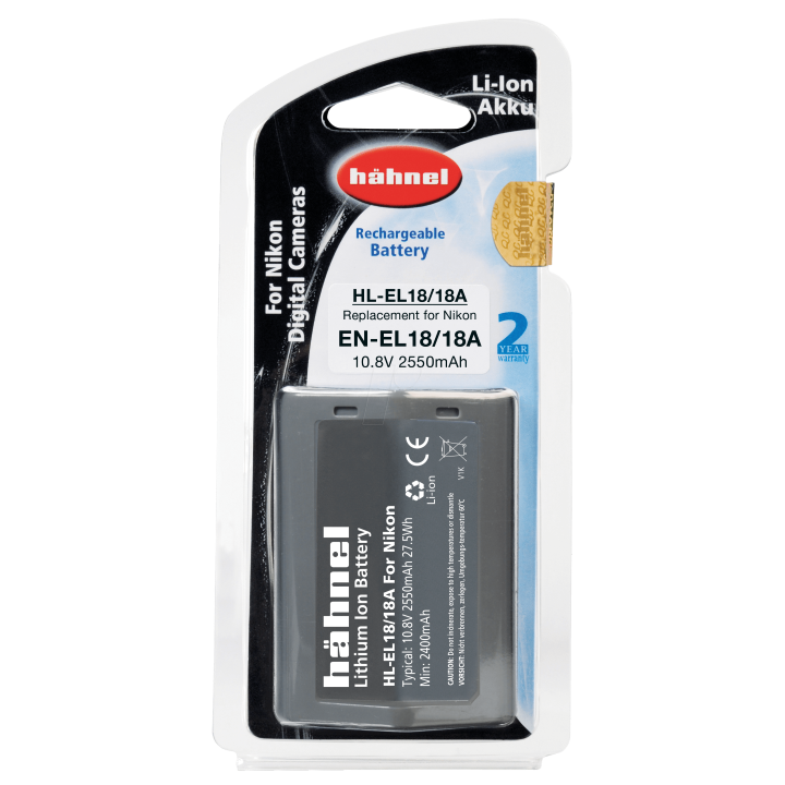 Hahnel EN-EL18 2550mAh 10.8V Battery for Nikon***
