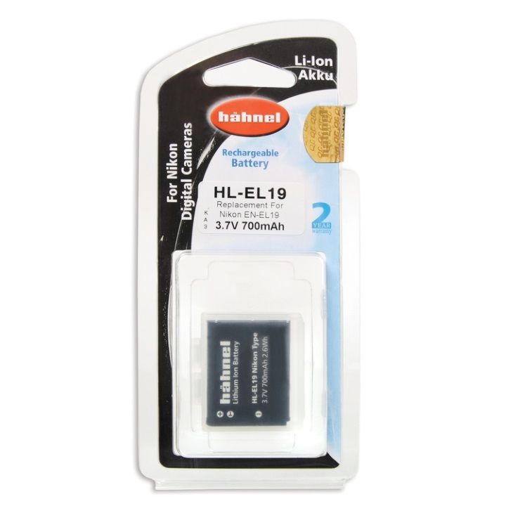 Hahnel HL-EL19 700mAh 3.7V Battery for Nikon EN-EL19
