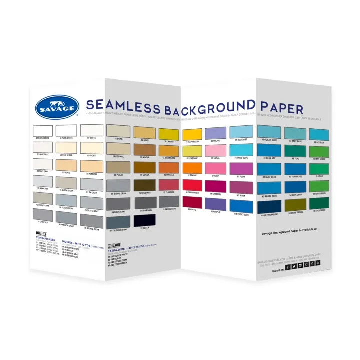 Savage Colour Swatch Book - All Colours