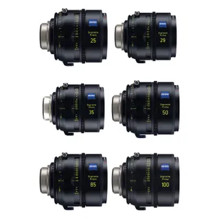 Zeiss Supreme Prime Feet Lens Set PL Mount (25mm, 29mm, 35mm, 50mm, 85mm, 100mm)