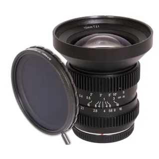 SLR Magic HyperPrime Bundle 10mm T2.1 lens & 77mm variable ND (II) MFT Mount