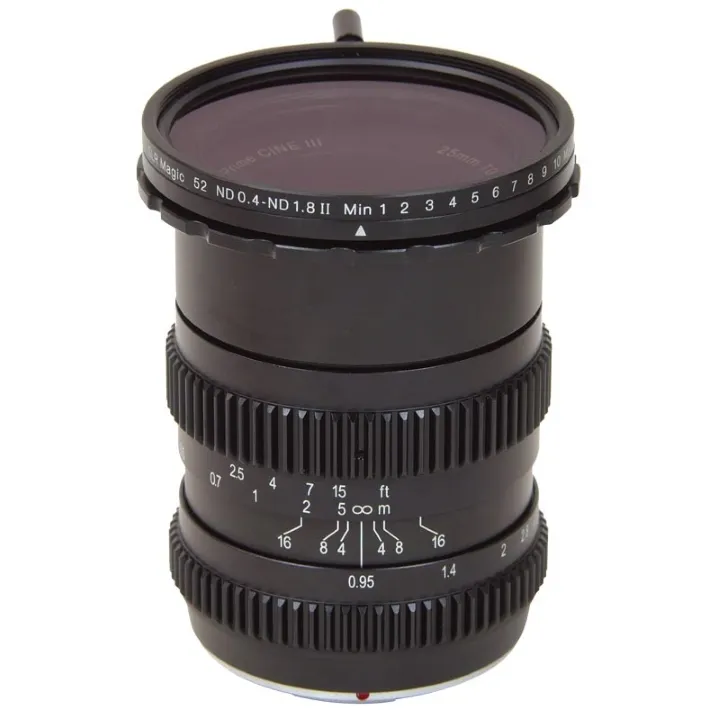 SLR Magic HyperPrime Bundle 25mm T0.95 (III) lens & 52mm variable ND (II) MFT Mount
