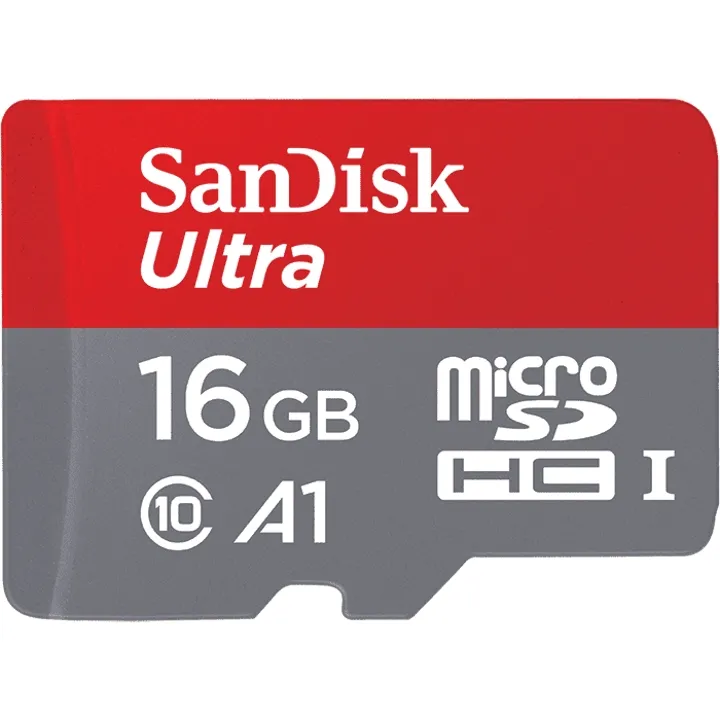SanDisk Ultra microSDHC UHS-I A1 16GB Memory Card - 98MB/s R **