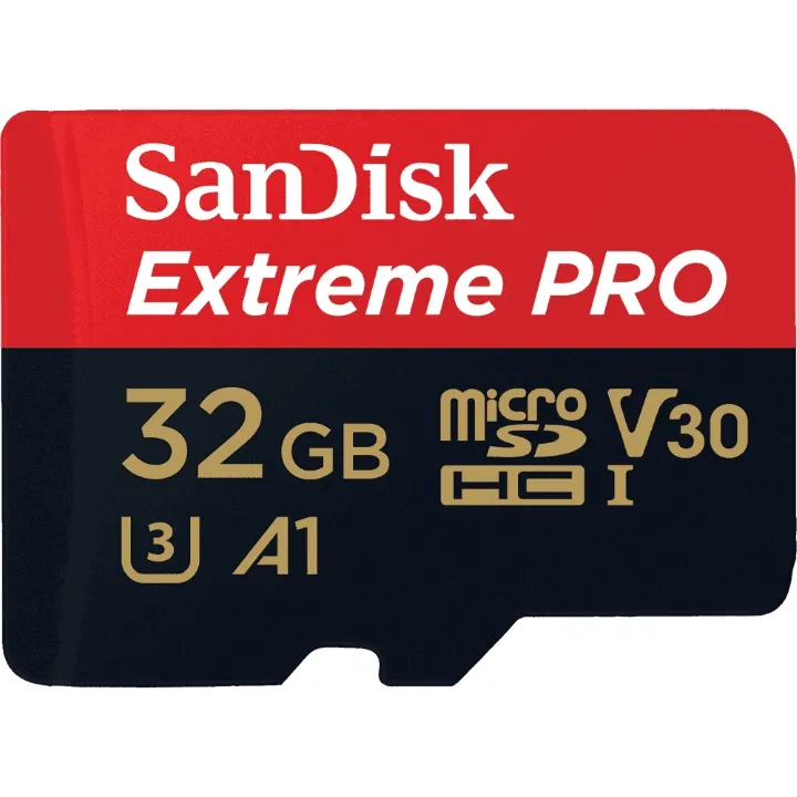SanDisk Extreme PRO microSDHC 32GB 100MB/s R 90MB/s W UHS-I  U3 C10 V30 A1 Card