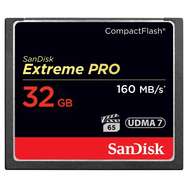 SanDisk Extreme PRO CompactFlash 32GB 160MB/s R 150MB/s W UDMA 7 VPG-65 Card