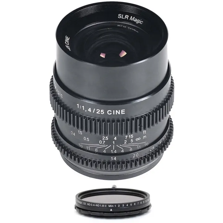 SLR Magic CINE Bundle 25mm f/1.4 lens & 52mm variable ND (II) for Sony E-Mount **