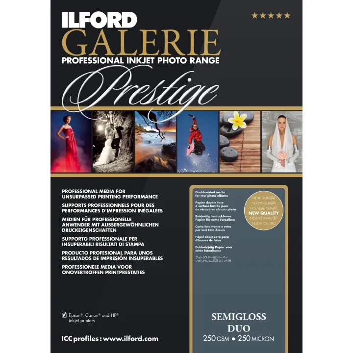 Ilford Galerie Semigloss Duo Paper Sheets (250 GSM)