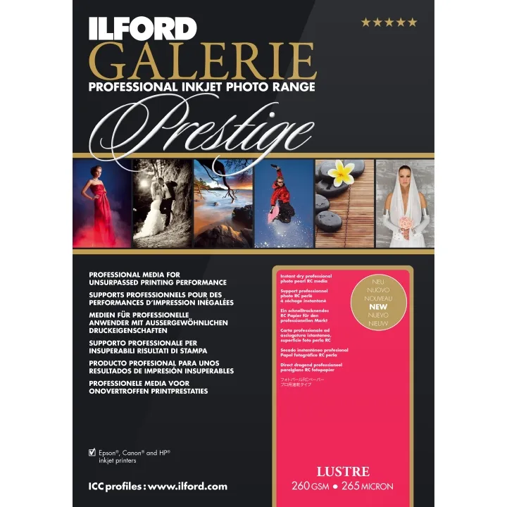 Ilford Galerie Prestige Lustre Photo Paper Sheets (260 GSM)