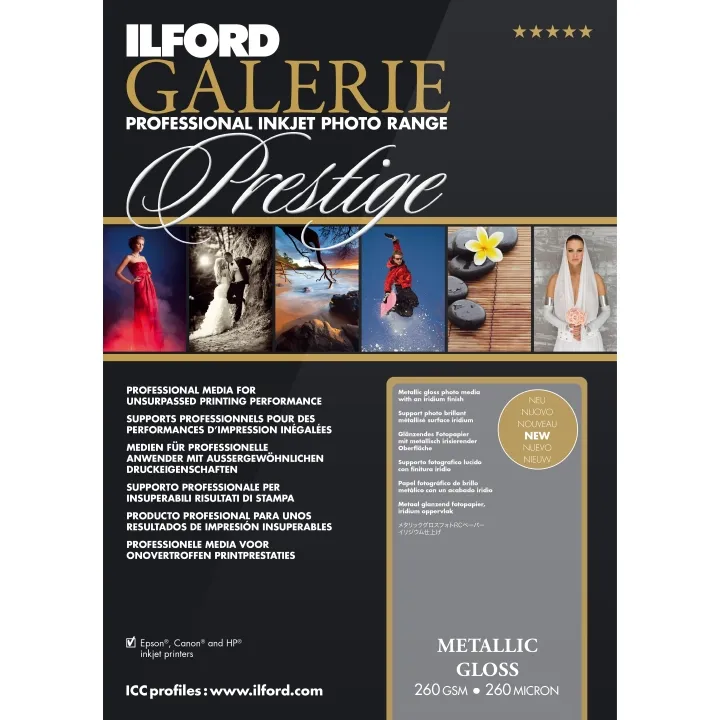 Ilford Galerie Metallic Gloss 260gsm 6x4" 100 Sheets GPMG10