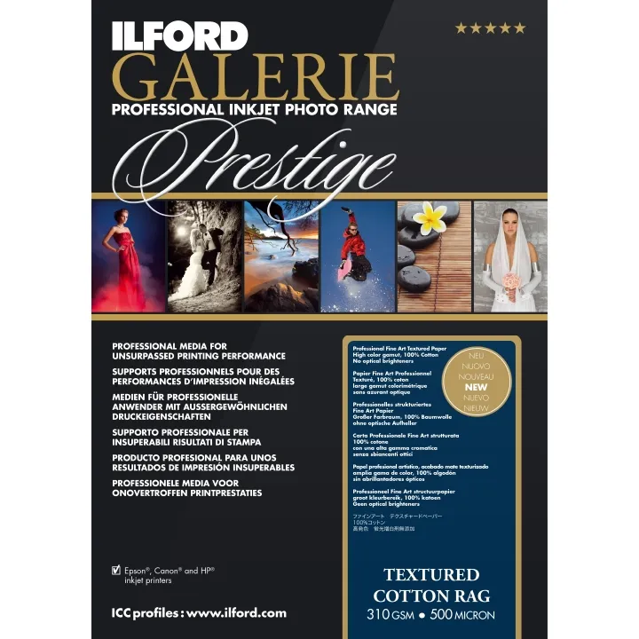 Ilford Galerie Textured Cotton Rag 310gsm A4 25 Sheets GPTC19