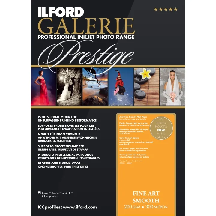 Ilford Galerie Fine Art Smooth 200gsm 6x4" 50 Sheets