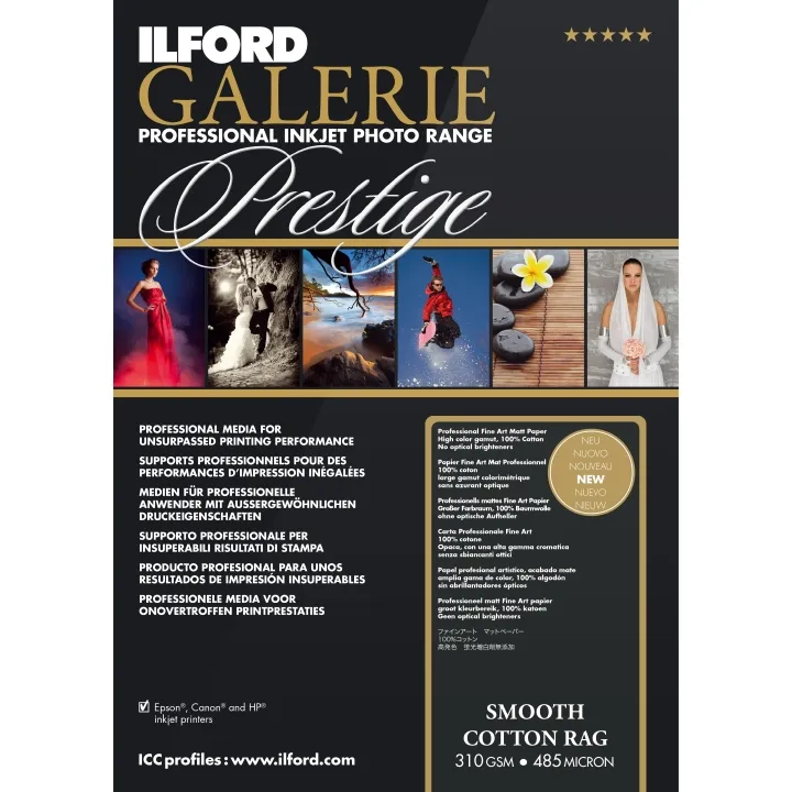 Ilford Galerie Smooth Cotton Rag Paper Sheets (310 GSM)