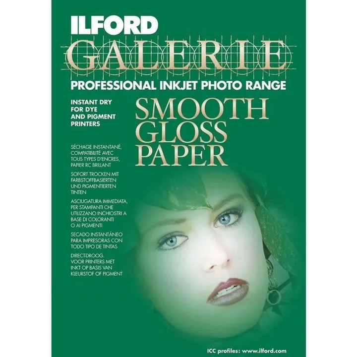 Ilford Galerie Smooth Gloss Paper 290gsm A4 35 Sheets IGSGP11 ** SAMPLE **