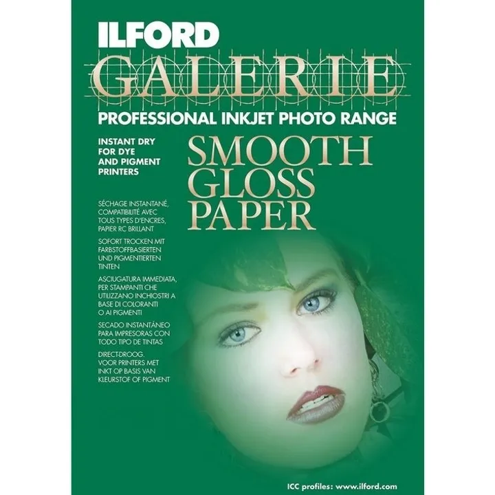 Ilford Galerie Smooth Gloss Paper 290gsm A4 35 Sheets IGSGP11- SAMPLE **