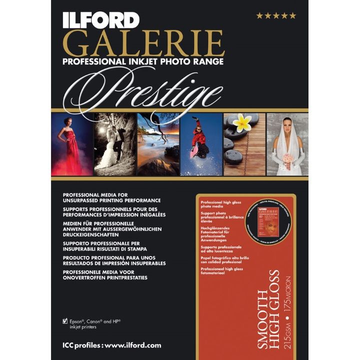 Ilford Galerie Prestige Smooth High Gloss 215gsm A3+ 25 Sheets GPSHG7