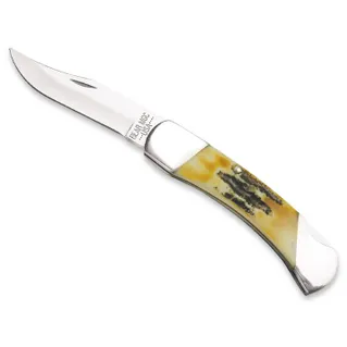 3 3/4" Genuine India Stag Bone™ Lockback