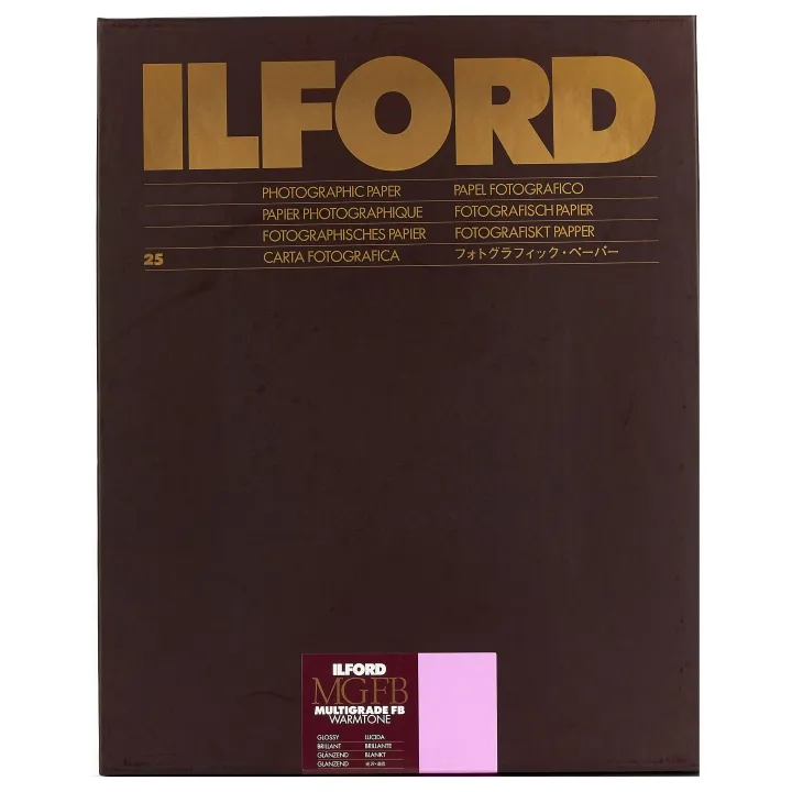 Ilford Multigrade FB Warmtone 1KGlossy 8x10" 25 Sheets Darkroom Paper MGFBWT1K