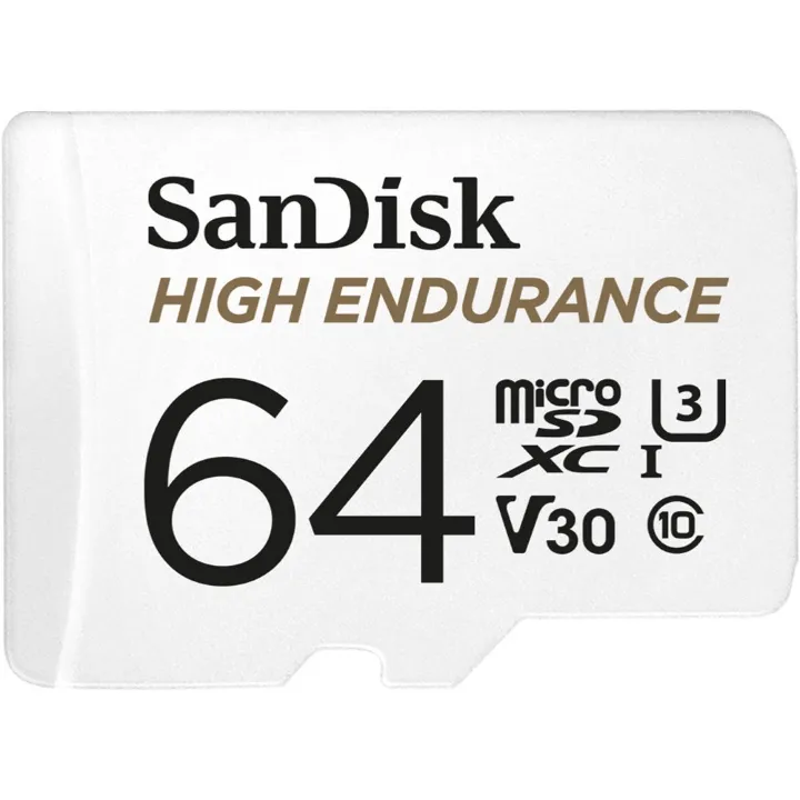 SanDisk High Endurance microSDXC 64GB 100MB/s R 40MB/s W UHS-I C10 U3 V30 Card