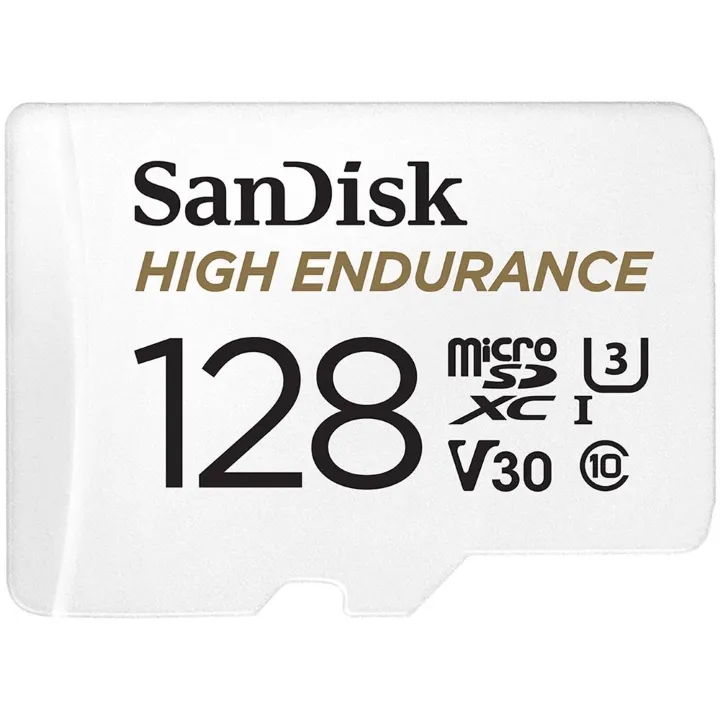 SanDisk High Endurance microSDXC 128GB 100MB/s R 40MB/s W UHS-I C10 U3 V30 Card