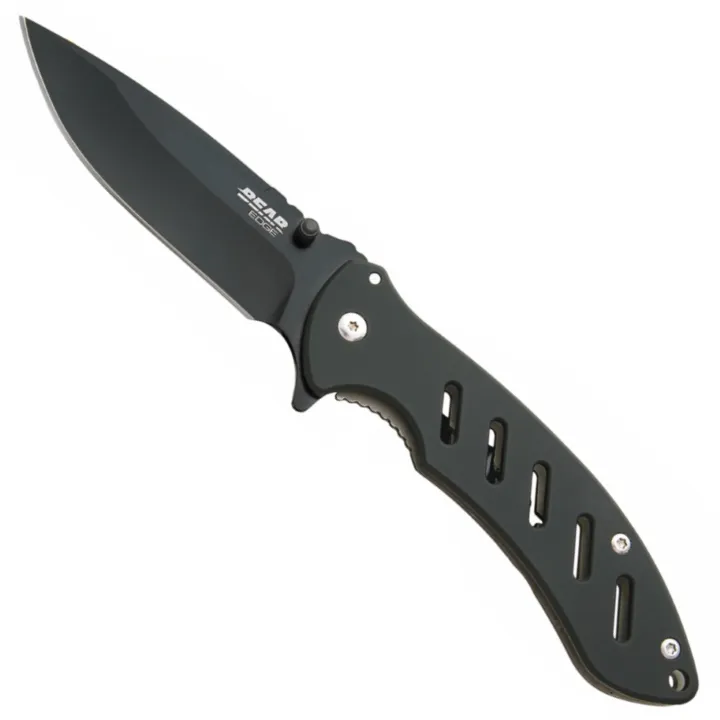 Bear Edge Brisk 1.0 5" Black Blade Black Frame Lock Folder Knife