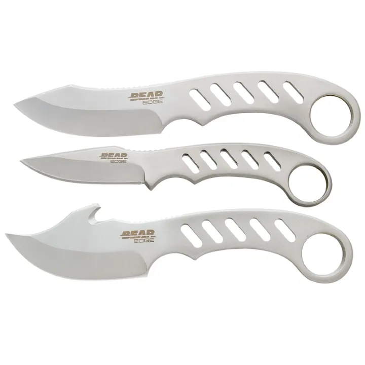 Bear Edge 3 Piece Game Knife Set 440 Stainless Steel Blades