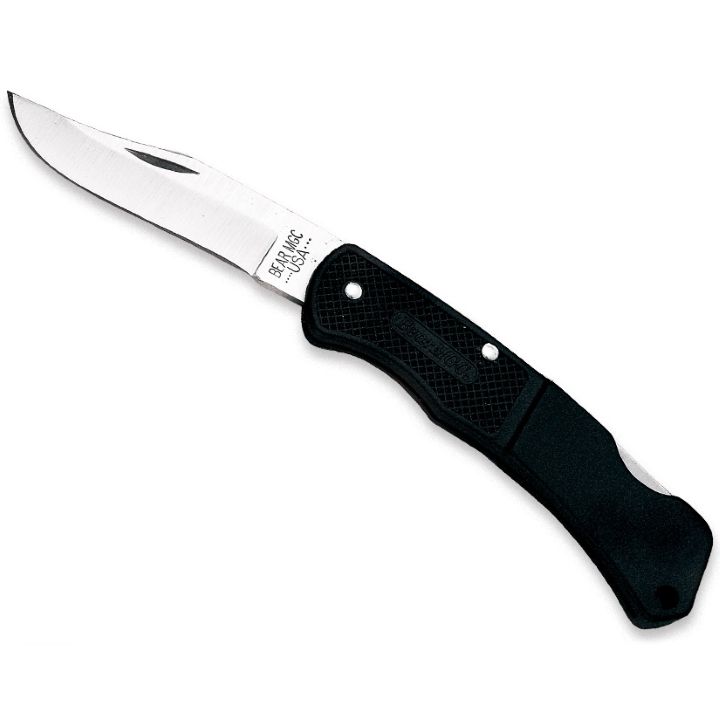 Bear & Son 3 3/4" Black Zytel Lockback Knife