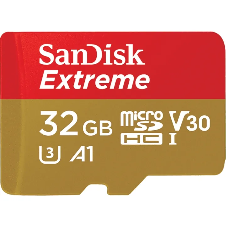SanDisk Extreme microSDHC 32GB 100MB/s R 60MB/s W UHS-I U3 C10 V30 A1 Card