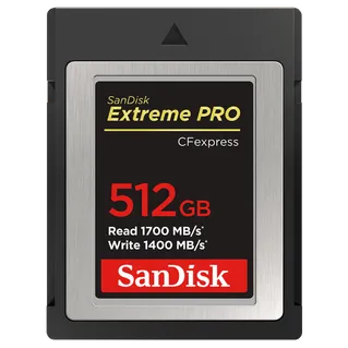SanDisk Extreme PRO CFexpress Type B 512GB 1700MB/S R 1400MB/s W SDCFE Card
