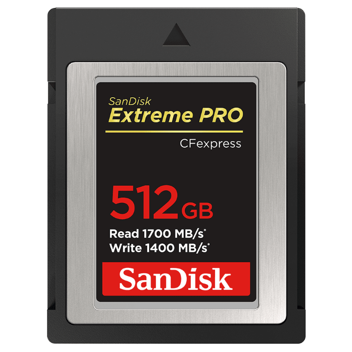 SanDisk Extreme PRO CFexpress Type B 512GB 1700MB/S R 1400MB/s W SDCFE Card **