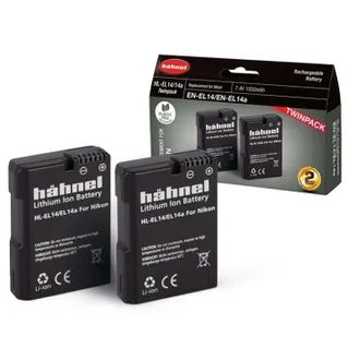 Hahnel HL-EL14/a Twin Pack Battery 1050mAh 7.4V for Nikon EN-EL14 / EN-EL14a
