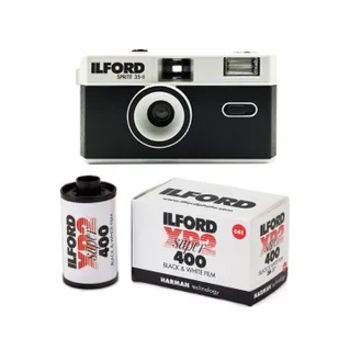 Ilford SPRITE 35-II Reusable Camera - Black & Silver + XP2 24 film