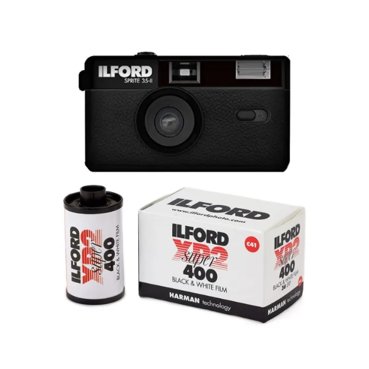 Ilford SPRITE 35-II Reusable Camera - Black + XP2 24 Film