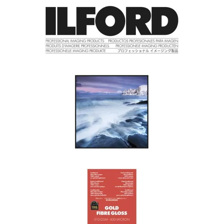 Ilford Gold Fibre Gloss Pages 21x21 (210mm x 245mm) - Square 25 Sheets