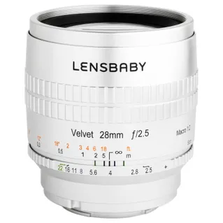 Lensbaby Velvet 28mm f/2.5 Lens for Canon RF (Silver)