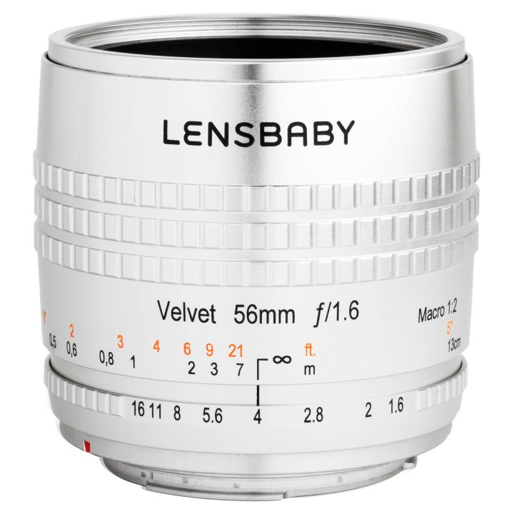 Lensbaby Velvet 56mm f/1.6 Lens for Fujifilm X-Mount (Silver)