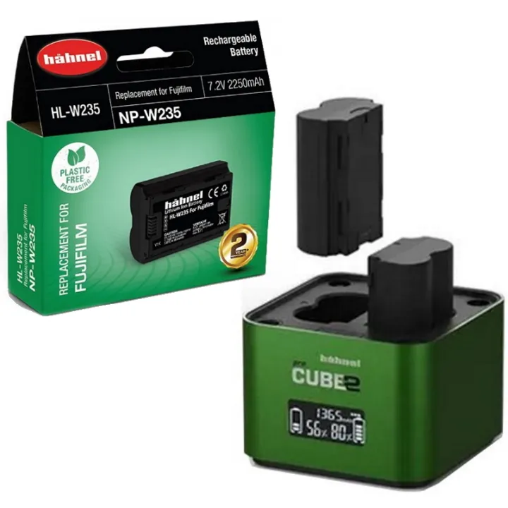 Hahnel ProCube2 Charger with NP-W235 Digital Battery Kit for FujiFilm
