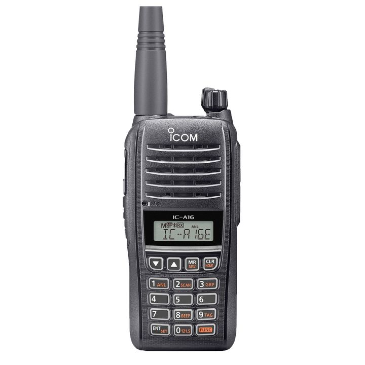 ICOM IC-A16E 6-Watt  VHF Portable Airband Radio (Non-Bluetooth Version)