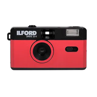 Ilford SPRITE 35-II Reusable Camera - Black & Red + XP2 24 Film