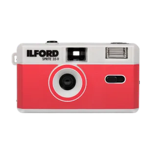 Ilford SPRITE 35-II Reusable Camera - Silver & Red + XP2 24 Film