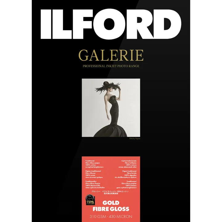 Ilford Galerie Gold Fibre Gloss 310gsm 17” 43.2cm x 15m Roll