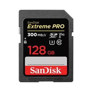 SanDisk Extreme PRO SDXC 128GB 300MB/s R 260MB/s W UHS-II U3 C10 V90 Card