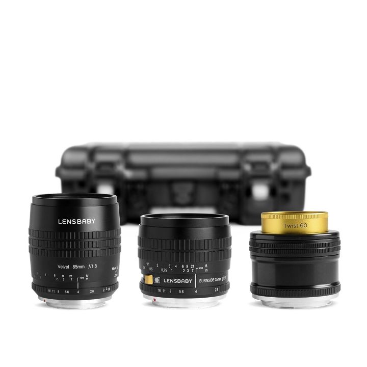 Lensbaby Pro Kit w/ Velvet 85 Burnside 35 & Twist 60 for Canon EF