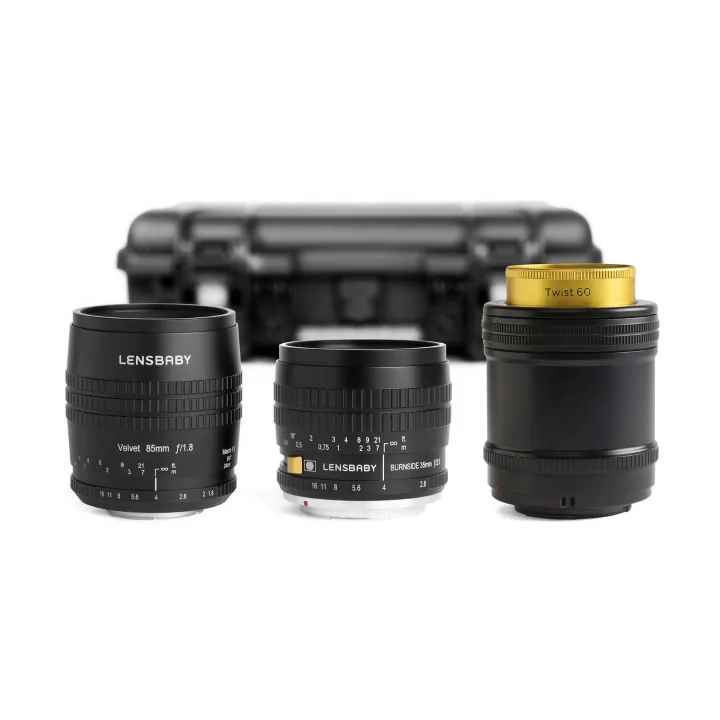 Lensbaby Pro Kit: Velvet 85, Burnside 35, & Twist 60 Lenses for Sony E-mount